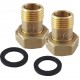 Комплект штуцеров 3/4″Вх1/2″ Н латунный LR433L OPTIMUM