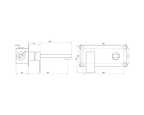 Змішувач для умивальника Globus Lux Milano GLM-204-BB-SMART - Globus Lux