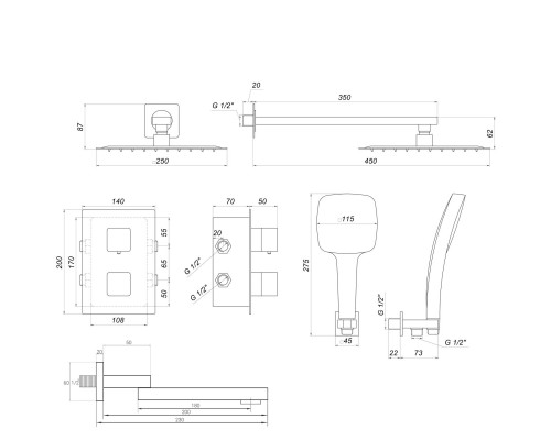 Душова система Globus Lux SMART GLM-505N-BB-TT - Globus Lux