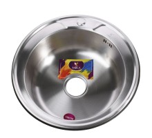 Мийка кухонна врiзна кругла 490х160 Matt MR 490S 0,6 mm Mira