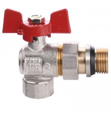 Кран шаровый угловой с американкой WATERVALVE Q003  NV-V124 1/2″ BН