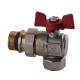 Кран шаровый угловой с американкой WATERVALVE Q003 NV-V344 3/4″ BH