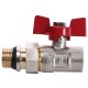 Кран кульовий прямий з американкою WATERVALVE Q003 NV-V123 1/2″ ЗB - Quality Professional