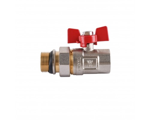 Кран кульовий прямий з американкою WATERVALVE Q003 NV-V343 3/4″ ЗB - Quality Professional