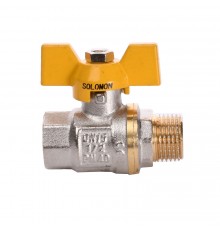 Кран шаровый прямой SOLOMON 1/2″ НВ ЖБ PN40 B1008