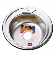 Мийка кухонна врiзна кругла 490х160 Satin MR 490 E 0,6 mm Mira