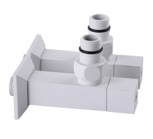 Набір Кран напівобертовий кутовий з американкою SOLOMON LUX 1/2″ CUBE WHITE 8888 (1уп)