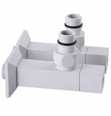 Набор Кран полуоборотный угловой с американкой SOLOMON LUX 1/2″ CUBE WHITE 8888 (1уп)