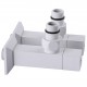 Набір Кран напівобертовий кутовий з американкою SOLOMON LUX 1/2″ CUBE WHITE 8888 (1уп) - Solomon