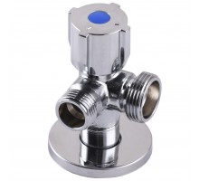 Кран кульовий кутовий подвійний SELBA 1/2″х 1/2″х3/4″ DOUBLE (SL1599)