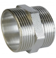 Ниппель никелированный 1 1/4″НР х 1 1/4″НР штампованный А0516А(нк) VA