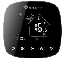 Термостат квадратний сенсорний чорний LED 1 канал AC220V Wi-Fi /MC-FL-B-WF MYCOND/