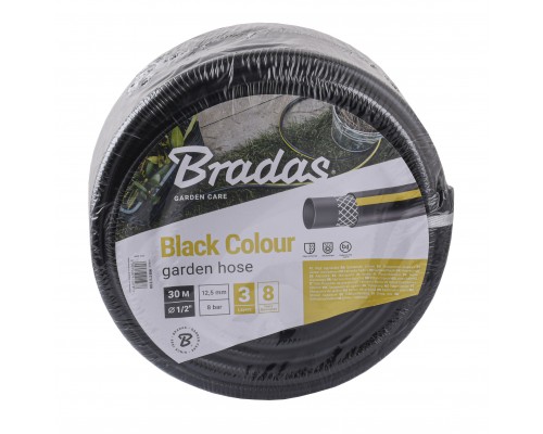 Шланг для поливу BLACK COLOUR 1/2″ 30м, Bradas Польща чорний WBC1/230 - BRADAS