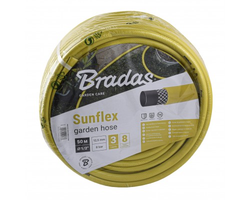 Шланг для полива SUNFLEX 1/2″- 50м Bradas Польша желтый WMS1/250