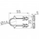 Гарпун-скоба для кріплення труби теплої підлоги Ø16 довжина 55мм біла (100шт) - !NoName