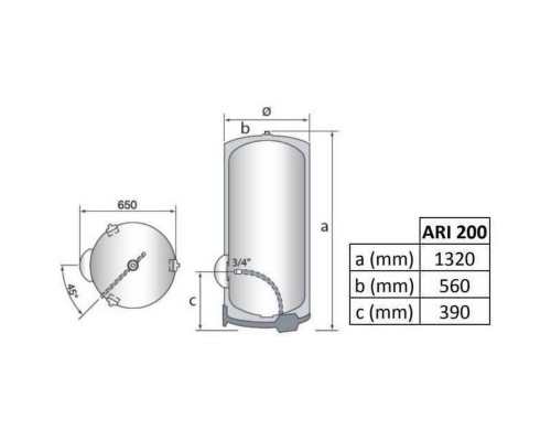 Водонагрівач ARISTON ARI STAB 200 570 THER MO EU - Ariston