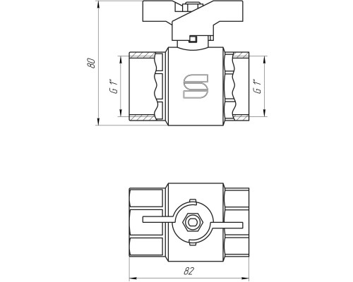 Кран кульовий прямий SELBA 1″ ВВ ЖБ SL1507 - SELBA