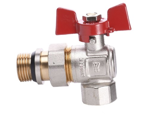 Кран шаровый угловой с американкой WATERVALVE Q003 NV-V124 1/2″ BН