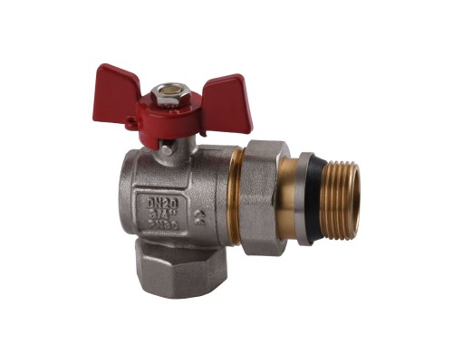 Кран шаровый угловой с американкой WATERVALVE Q003 NV-V344 3/4″ BH