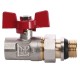 Кран кульовий прямий з американкою WATERVALVE Q003 NV-V123 1/2″ ЗB - Quality Professional