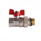 Кран кульовий прямий з американкою WATERVALVE Q003 NV-V343 3/4″ ЗB - Quality Professional