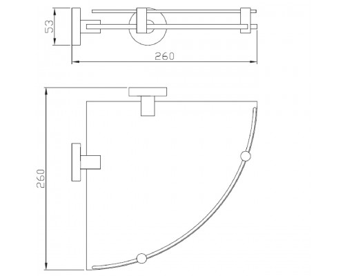 Полка кутова Perfect Sanitary Appliances SP 8117