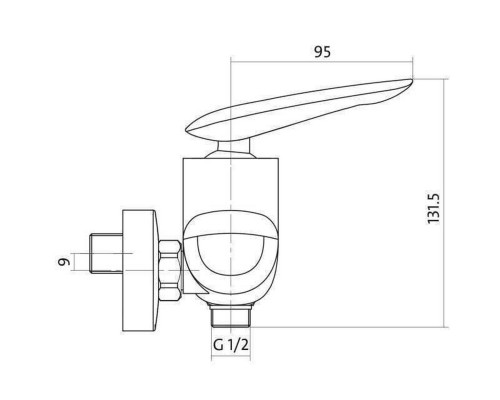 Змішувач для душу Cersanit MAYO S951-038 - Cersanit