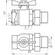 Кран кульовий прямий з американкою ARCO 3/4″ SENA 154104 - ARCO