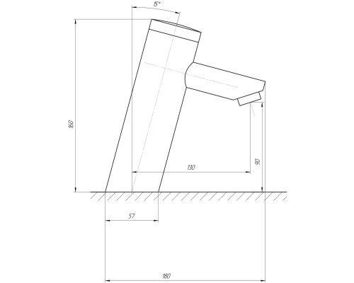 Монокран инфракрасный для умывальника TREMOLADA TREMO-8501 BATTERY