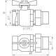 Кран кульовий прямий з американкою ARCO 1″ SENA 154105 - ARCO