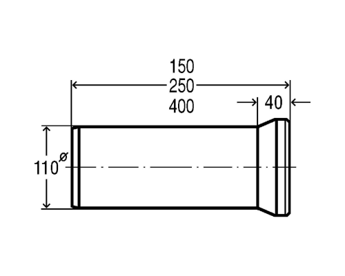 Патрубок для унітазу 400мм пластик Ø110 VIEGA 101831 - VIEGA
