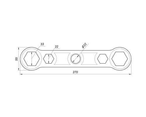 Ключ монтажу футорок CRISTAL NR-1015 - CRISTAL