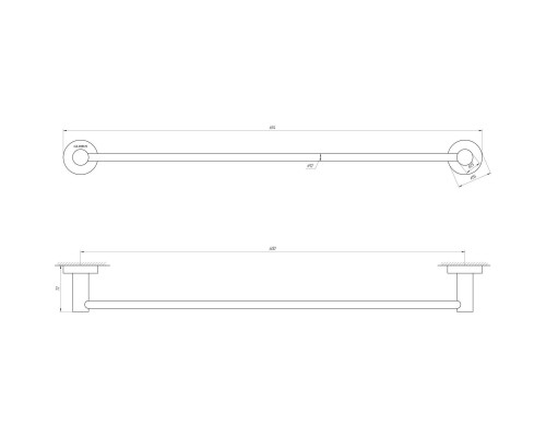 Держатель полотенец Globus Lux SS 8402-60 SUS304