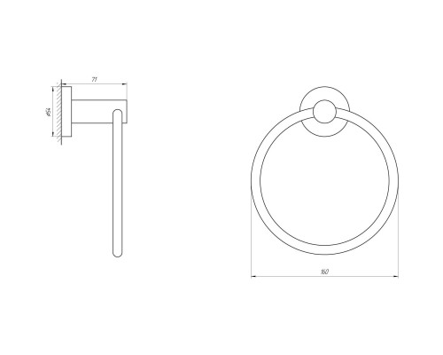 Держатель полотенец Globus Lux SS 8407 SUS304