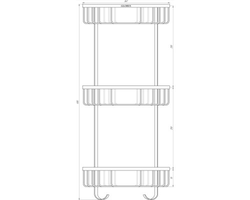 Полка угловая Globus Lux SS 8477