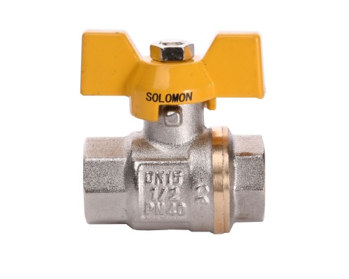 Кран шаровый прямой SOLOMON 1/2″ ВВ ЖБ PN40 B1007