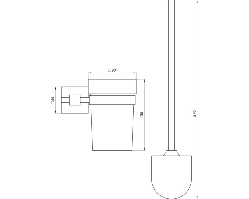 Йоржик настінний Globus Lux SQ 9429A SUS304 - Globus Lux