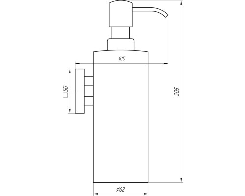 Дозатор рідкого мила Globus Lux SQ 9432 SUS304 - Globus Lux