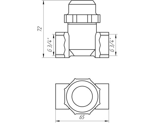 Фильтр грубой очистки SOLOMON 3/4″ ВВ никель с отстойником (8014) TD1052