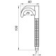Кріплення-гак забивне одинарне для труби Ø16-25, довжина 100мм, біла (100шт) - !NoName
