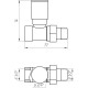 Кран вентильный прямой с американкой SOLOMON 1/2″ CHROM 1865