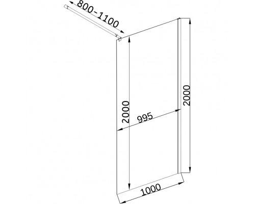 Душевая перегородка LEGA 100TC (100T) BRAVO (1уп.)