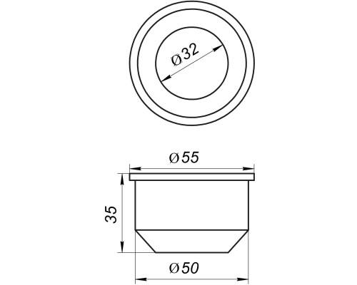 Редукція гумова VSplast 50/32 (чорна) - VSplast