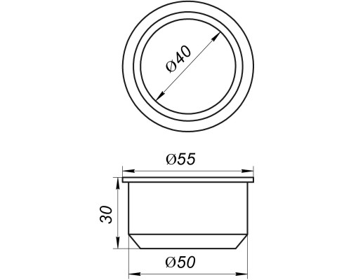 Редукція гумова VSplast 50/40 (чорна) - VSplast