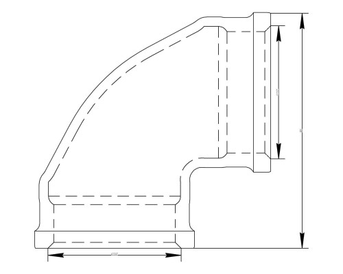 Кутник VIEGA 3090 1 1/2″ ВВ (269197) - VIEGA