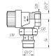 Кран радіаторний кутовий Q PROFESSIONAL 1/2″ NV-QP5007 під ключ з ущільнювачем - Solomon