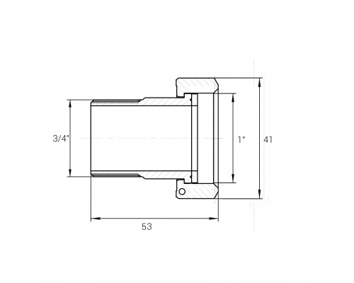 Комплект штуцерів 1″Вх3/4″З латунний LR543L OPTIMUM - OPTIMUM