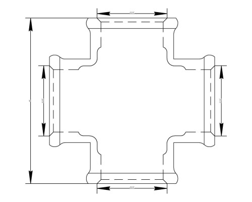 Крестовина VIEGA 3180 3/4″ ВВВВ (320621)