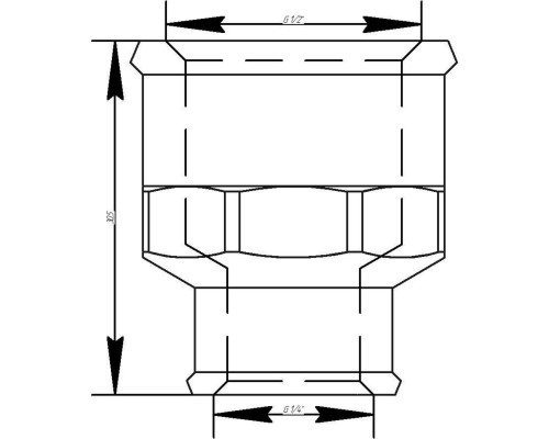 Муфта VIEGA 3240 1/2″х1/4″ ВВ (318031)