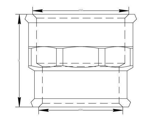 Муфта VIEGA 3240 1 1/2″х1 1/4″ ВВ (266394)